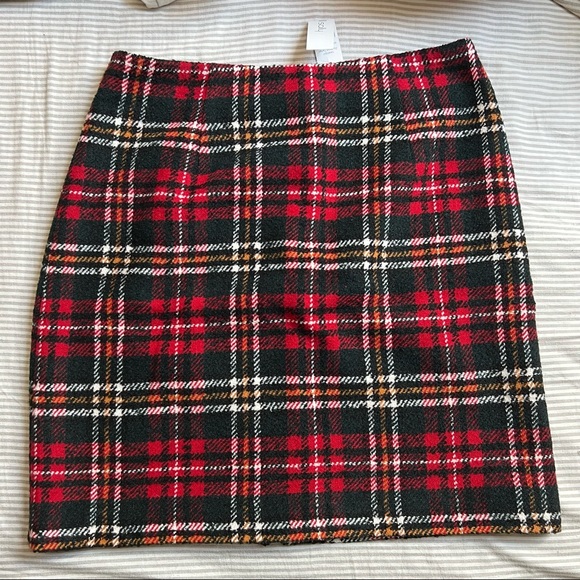 Long Tall Sally Zip-Front Tartan Plaid Skirt Size US 10 Tall - Picture 3 of 3